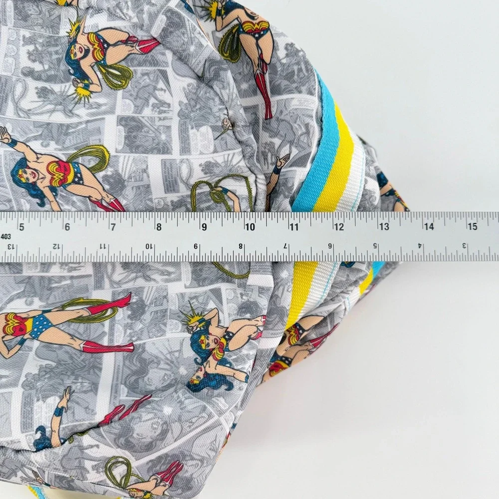 POTTERY BARN KIDS Wonder Woman DC Comics Duffle Bag Grey Superhero Travel Bag